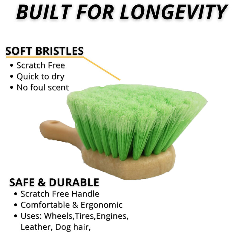 Soft Feathered Bristle Tire Brush - CarCarez Auto Detailing Products and Car Wash Supplies