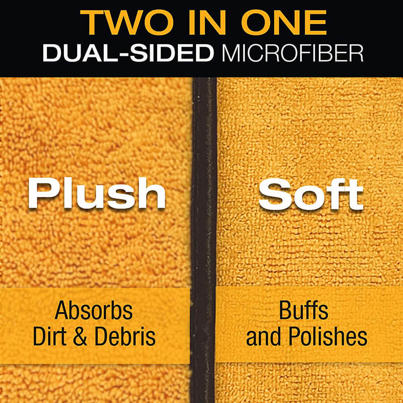 Long/Short Hair Microfiber Towel (16"x16", 380GSM, Pack of 24) - CarCarez Auto Detailing Products and Car Wash Supplies