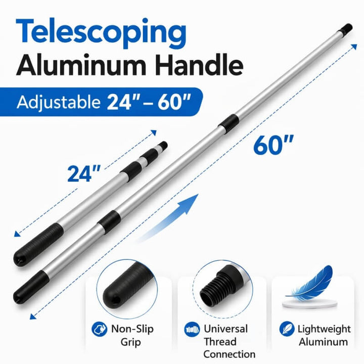 11" Chenille Microfiber Car Wash Mop – Replacement Cover, Base & Full Cleaning Kit