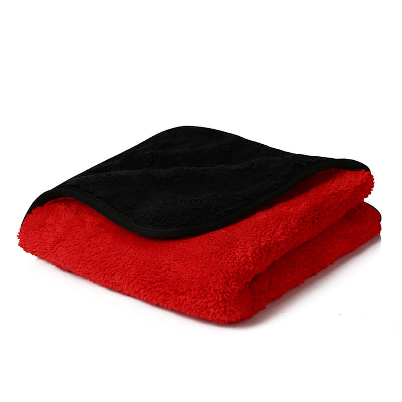 Royal Coral Fleece Microfiber Towel (16"x16", 880GSM), Pack of 12 - CarCarez Auto Detailing Products and Car Wash Supplies