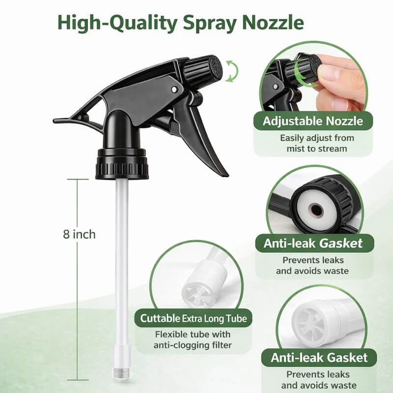 Heavy Duty Trigger Sprayer w. 16oz Bottle( Pack of 3)