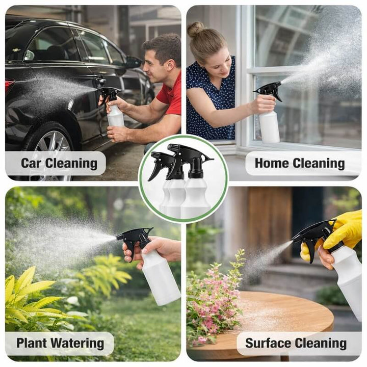 Heavy Duty Trigger Sprayer w. 16oz Bottle( Pack of 3)