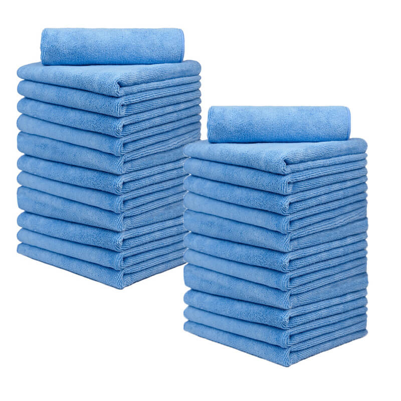 24 Pcs Wash & Dry Premium Microfiber Towel (16"x16", 380GSM) - CarCarez Auto Detailing Products and Car Wash Supplies