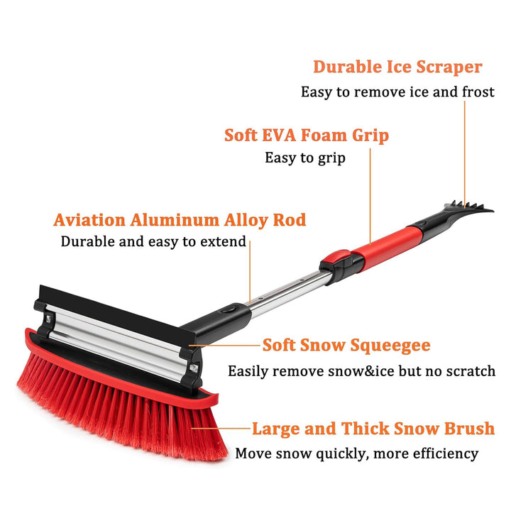 31"–39" Extendable Snow Removal Tool – The Ultimate 3-in-1 Winter Essential