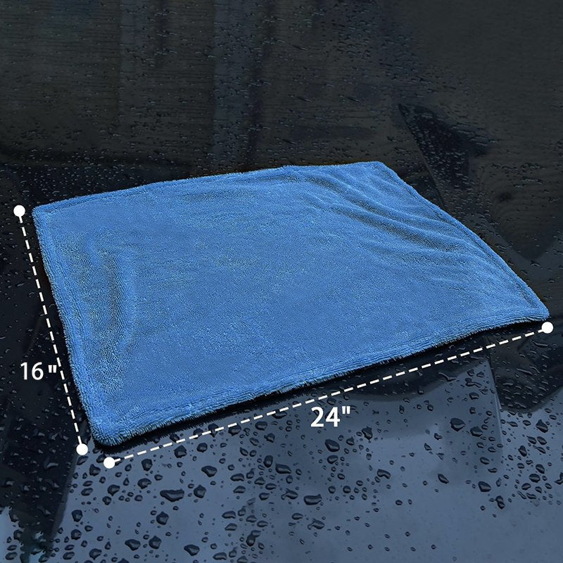 Twisted Loop Microfiber Drying Towel, 1200 GSM, 16"x24" - CarCarez Auto Detailing Products and Car Wash Supplies