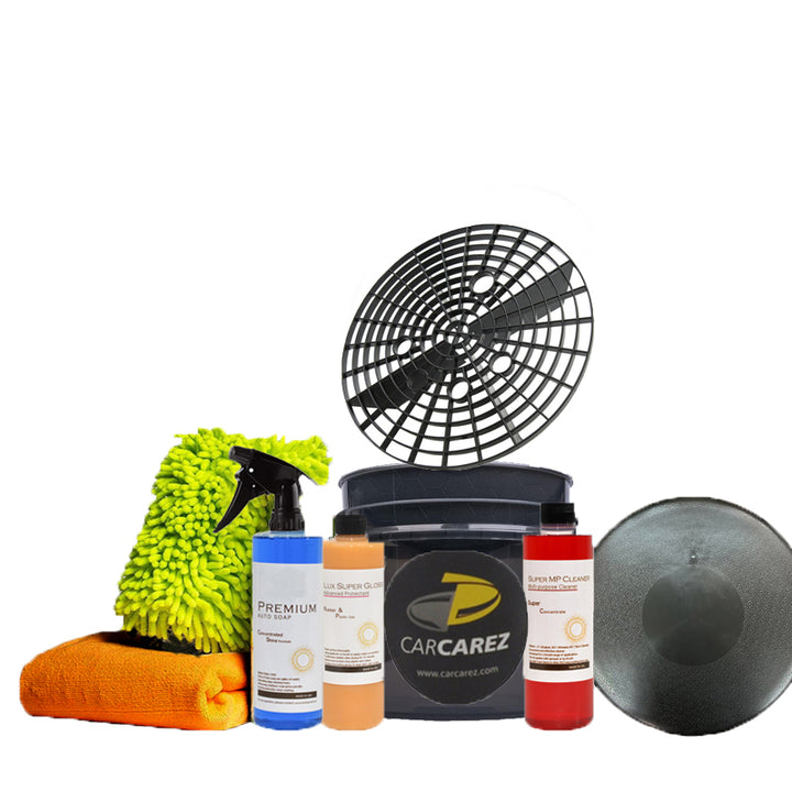 Ultimate Car Cleaning Kit with Car Wash Soap, Bucket,Mitt & Accessories carcarez product image