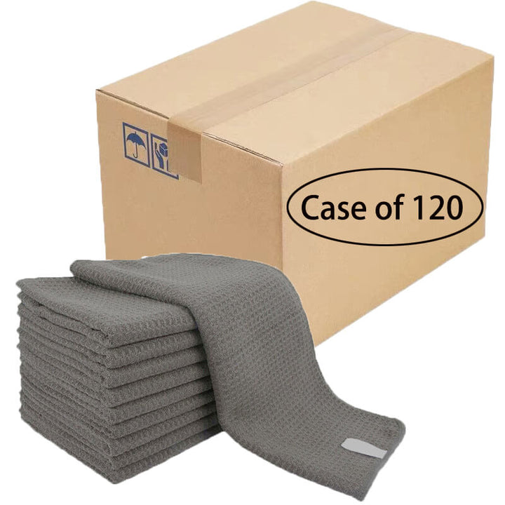 Waffle Weave Microfiber Towel (16"x24", 380GSM, Pack of 120) - CarCarez Auto Detailing Products and Car Wash Supplies
