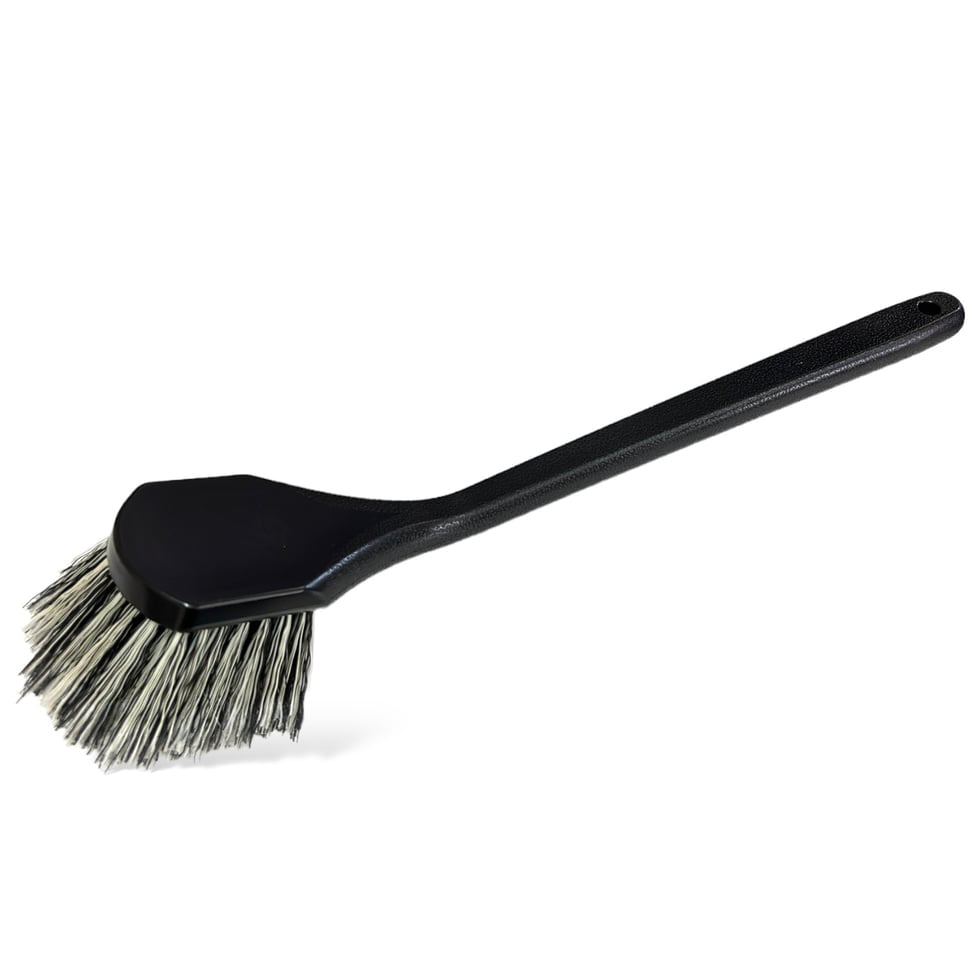 Long Handle Feathered Bristle Scrub Brush - CarCarez Auto Detailing Products and Car Wash Supplies