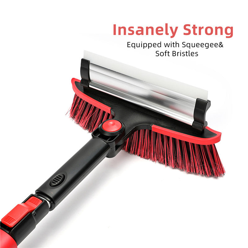 3-in-1 Heavy Duty Snow Removal Brush w. Ice Scraper (2.6-3.4 ft. Extension) - CarCarez Auto Detailing Products and Car Wash Supplies