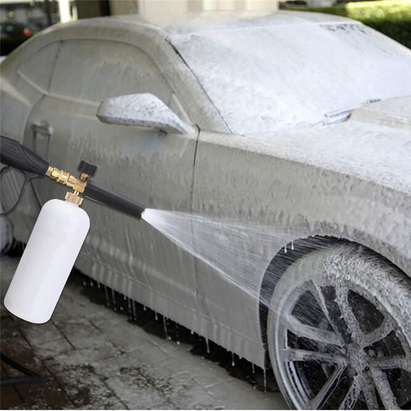 1/4 Snow Foam Cannon Gun Car Wash Soap Lance Sprayer Pressure
