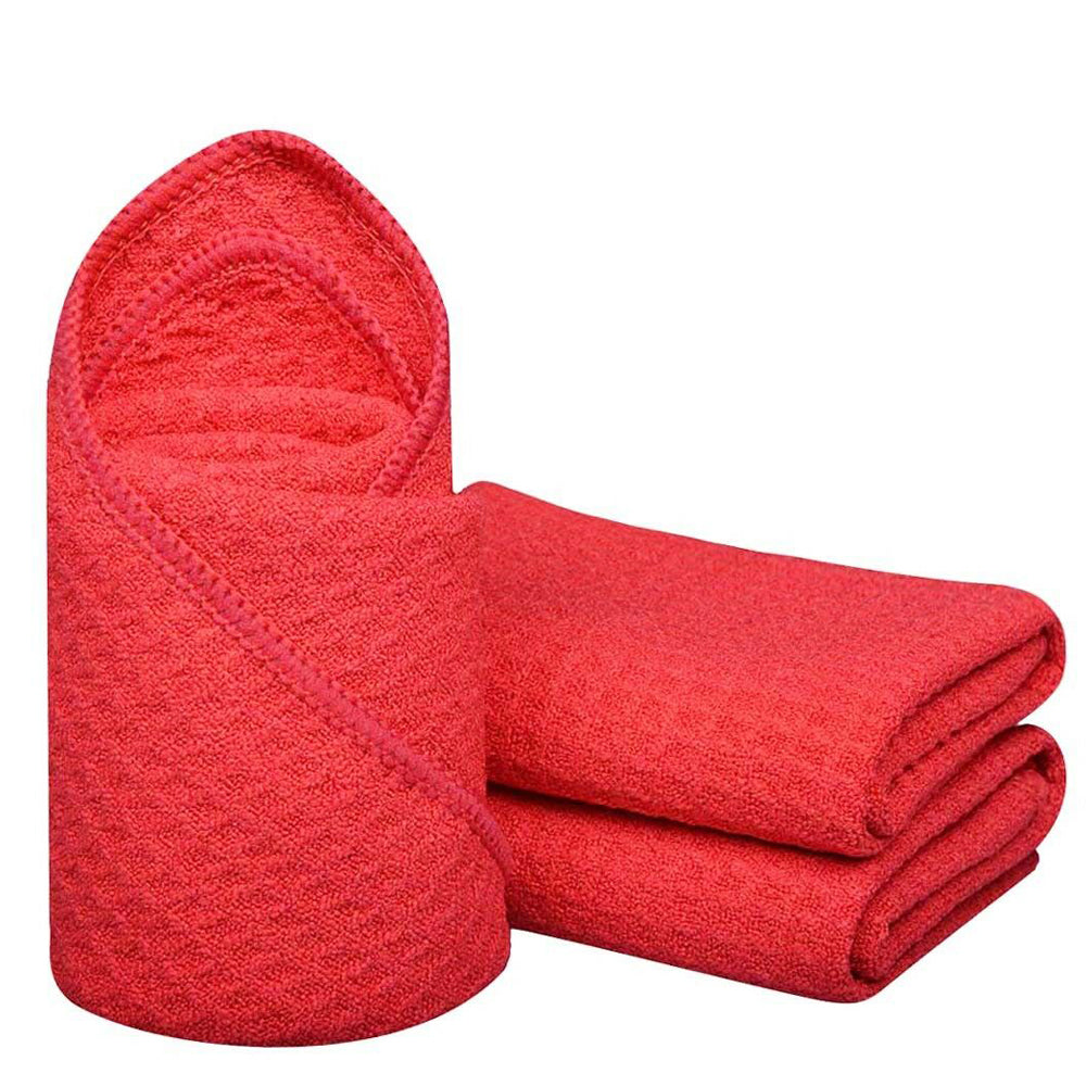 Japanese Style Waffle Weave Bath Towel Coral