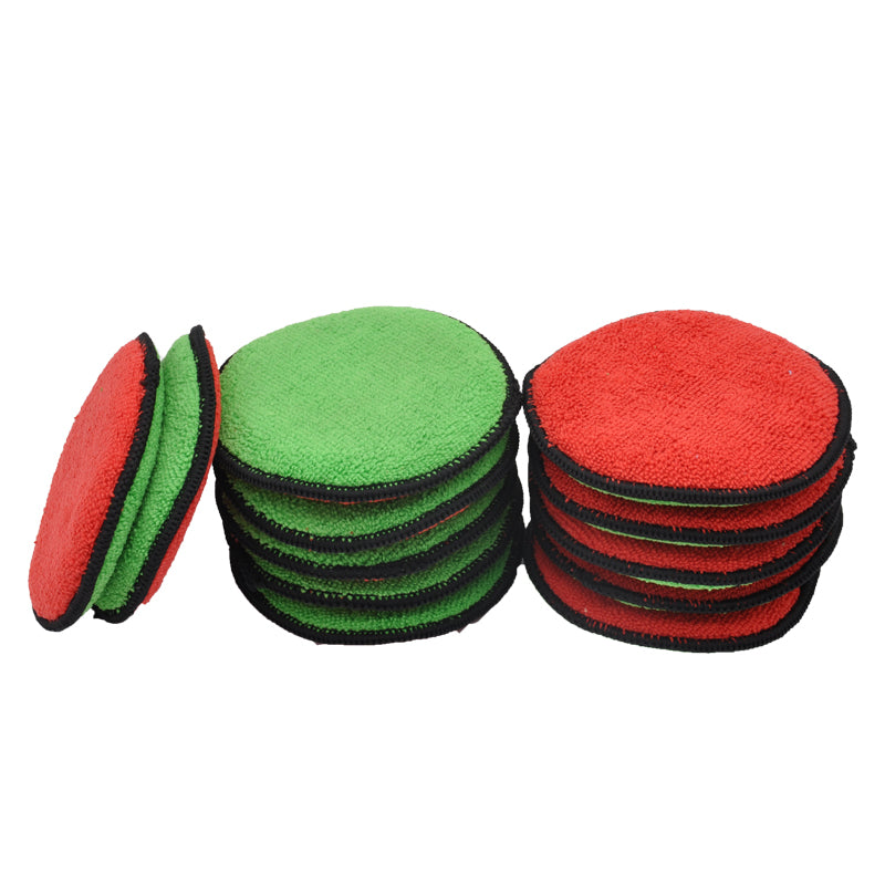 5" Round Microfiber Polish/Wax Applicator (Pack of 12) - CarCarez Professional Auto Detailing and Cleaning Products