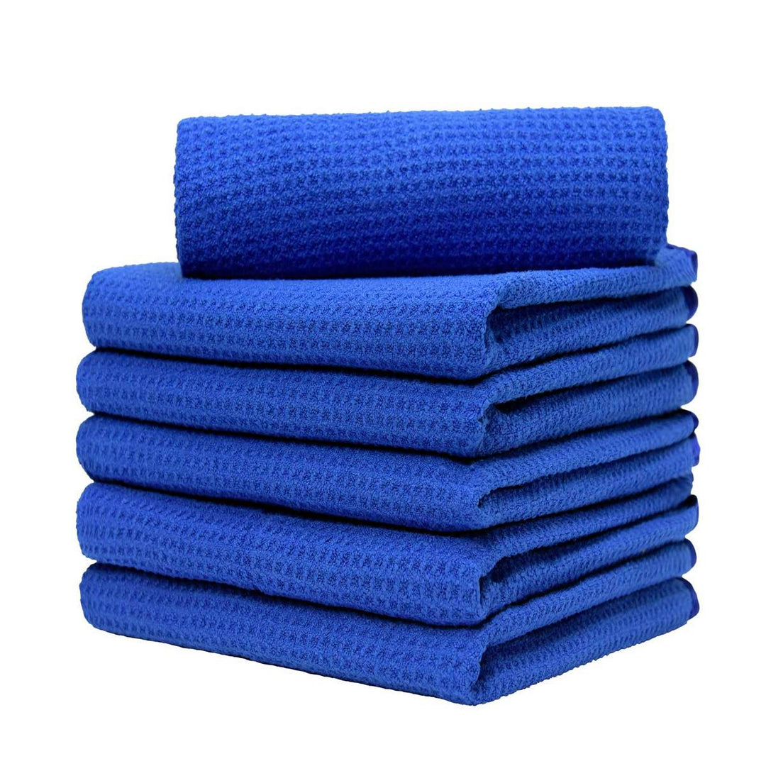 Hibalala 2pcs Waffle Weave Microfiber Towel - Lusciously Soft, Fast Absorbing Towel Bath Towel, Blue, Men's, Size: One Size