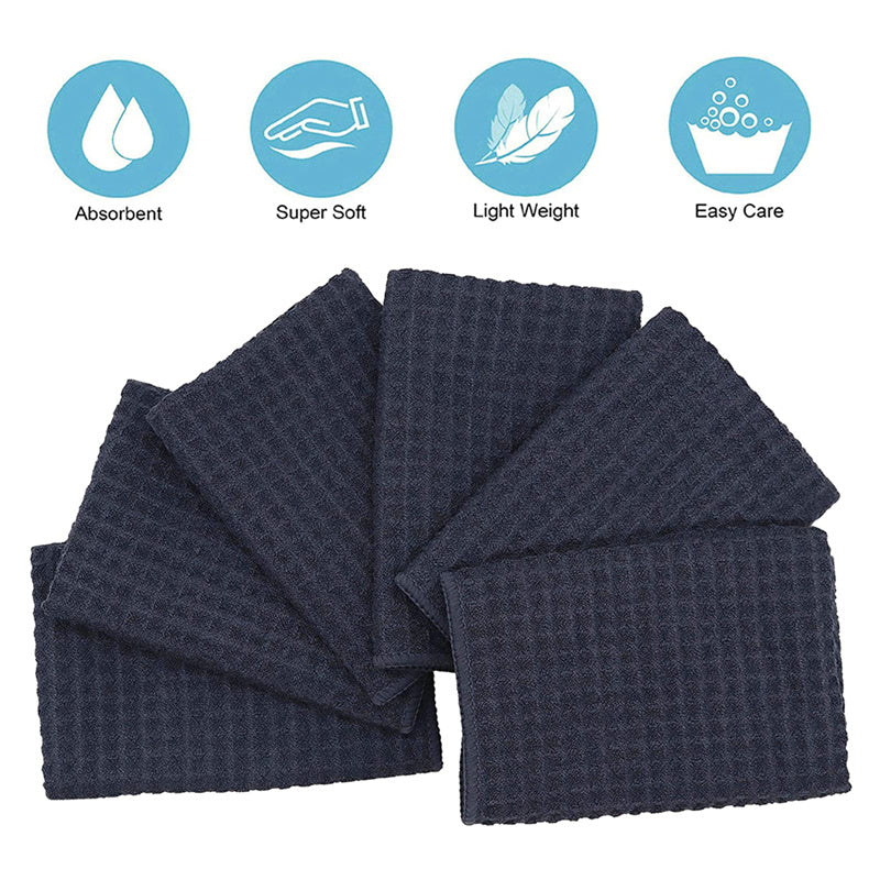 Waffle Weave Microfiber Towel (16"x16", 400GSM, Pack of 12) - CarCarez Auto Detailing Products and Car Wash Supplies