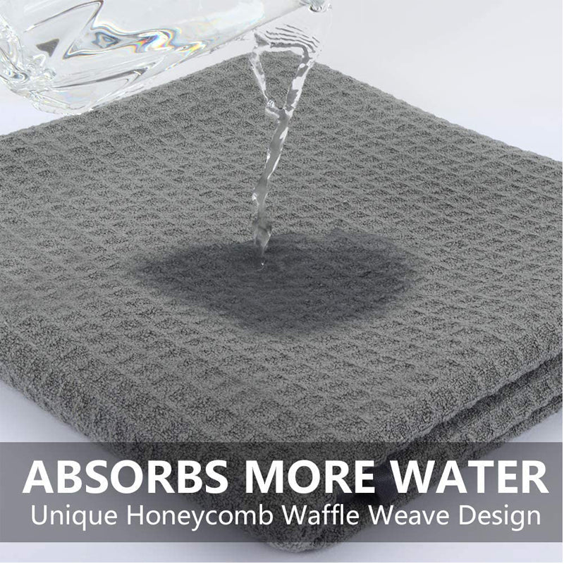Waffle Weave Microfiber Towel (16x24, 380GSM, Pack of 3)
