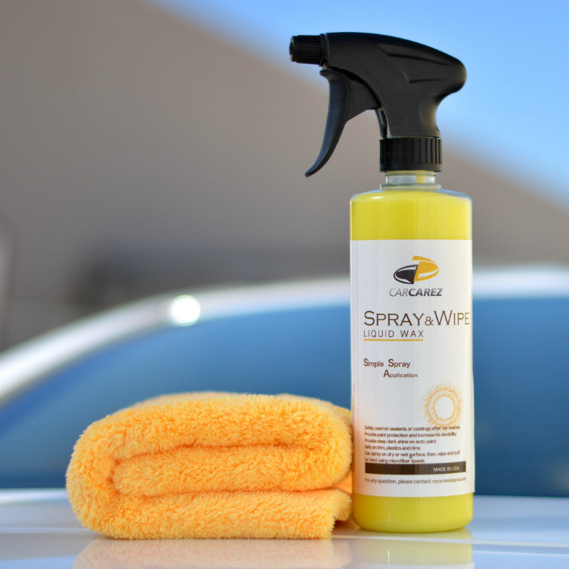 Spray & Wipe (Liquid Wax) w. Edgeless Microfiber Towel - CarCarez Professional Auto Detailing and Cleaning Products