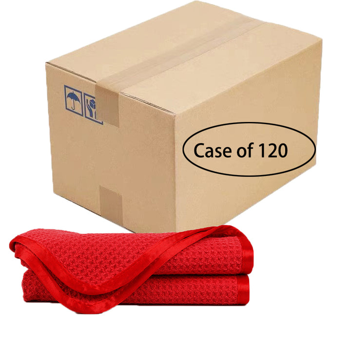 Waffle Weave Microfiber Towel (16"x24", 380GSM, Pack of 120) - CarCarez Auto Detailing Products and Car Wash Supplies