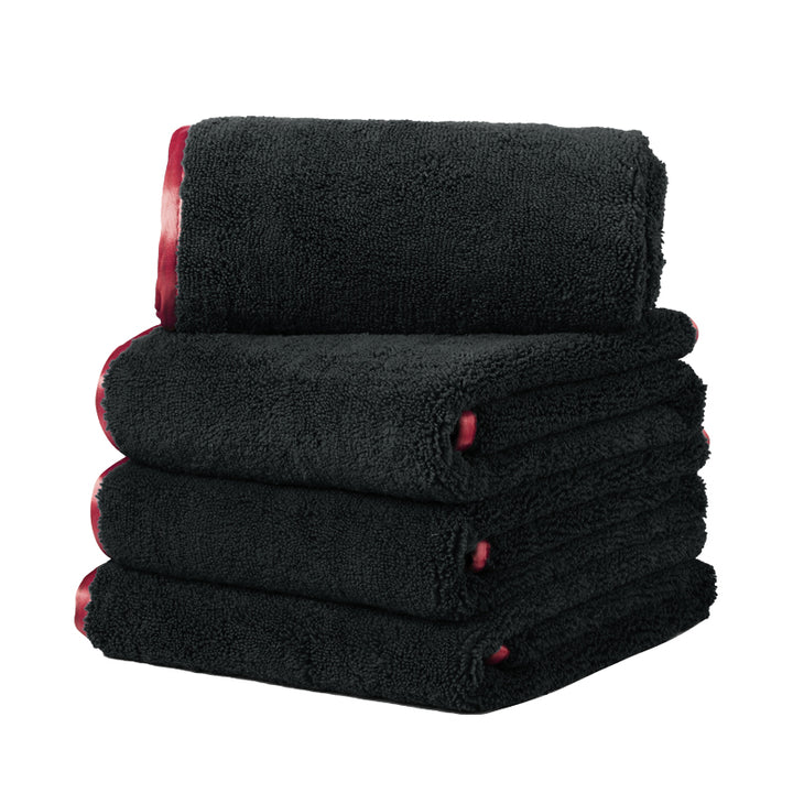 Long/Short Hair Microfiber Towel (16"x24", 380GSM, Pack of 4) - CarCarez Professional Auto Detailing and Cleaning Products