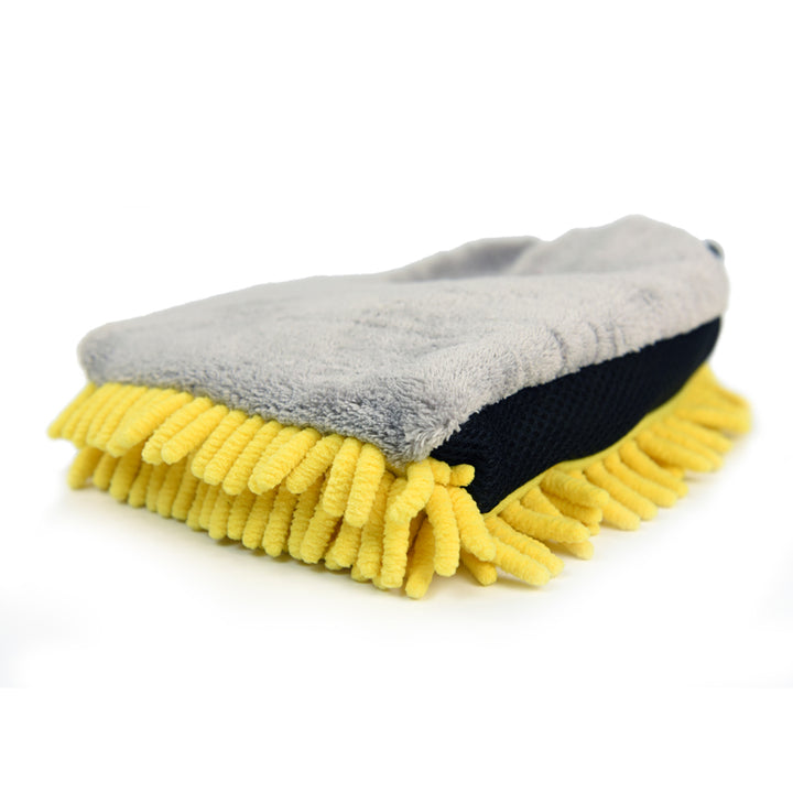 3-in-1 Microfiber & Chenille Wash Mitt (Pack of 1) - CarCarez Professional Auto Detailing and Cleaning Products