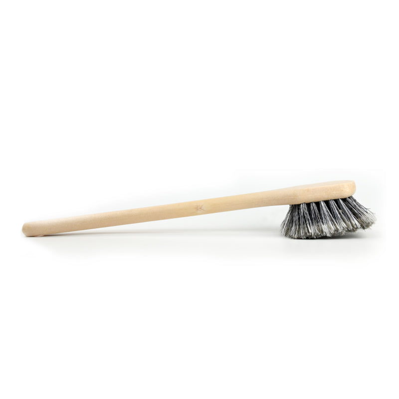 Long Handle Feathered Bristle Scrub Brush - CarCarez Professional Auto Detailing and Cleaning Products