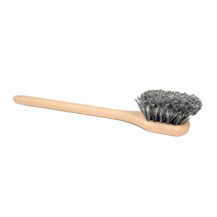 Long Handle Feathered Bristle Scrub Brush - CarCarez Professional Auto Detailing and Cleaning Products