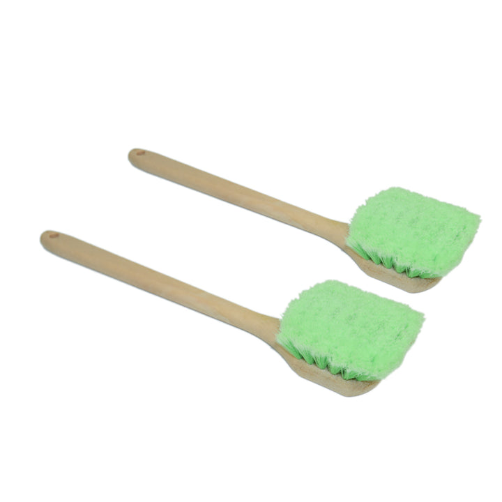 Long Handle Feathered Bristle Scrub Brush - CarCarez Professional Auto Detailing and Cleaning Products