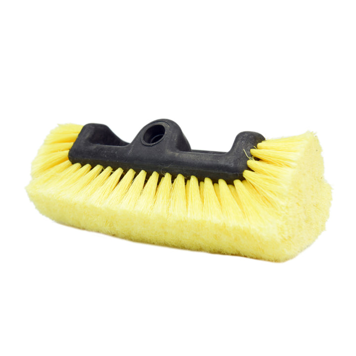 Car Wash 10" Brush Head with Extension Long Handle Flow-Thru Pole for Detailing Washing Vehicles, Boats, RVs, ATVs - CarCarez Professional Auto Detailing and Cleaning Products