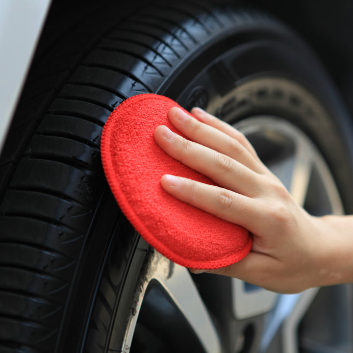 5" Round Microfiber Polish/Wax Applicator (Pack of 12) - CarCarez Professional Auto Detailing and Cleaning Products