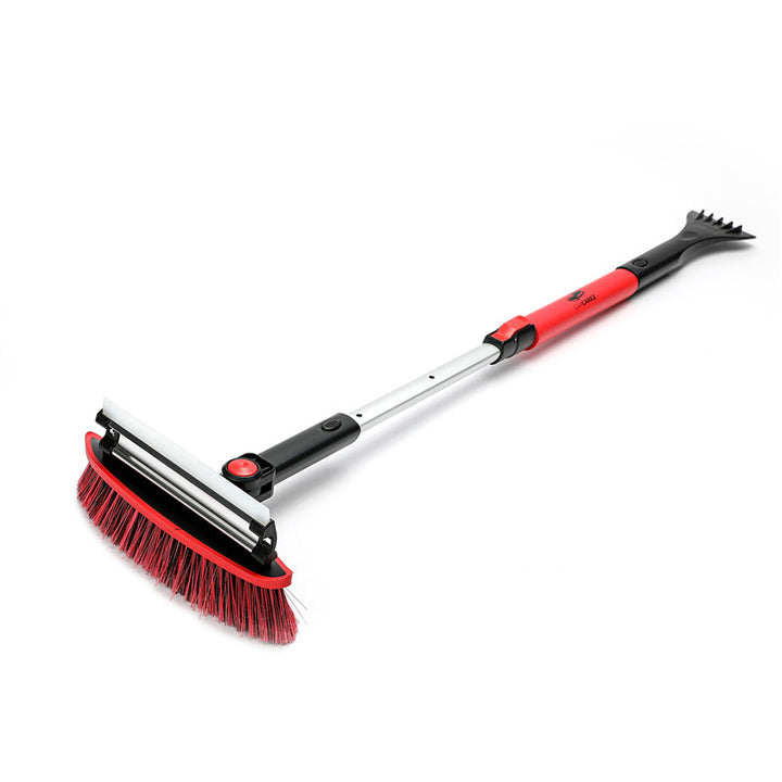 3-in-1 Heavy Duty Snow Removal Brush w. Ice Scraper (2.6-3.4 ft. Extension) - CarCarez Auto Detailing Products and Car Wash Supplies