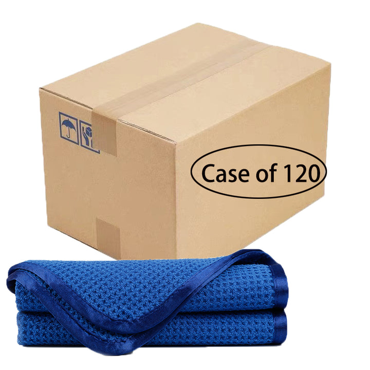 Waffle Weave Microfiber Towel (16"x24", 380GSM, Pack of 120) - CarCarez Auto Detailing Products and Car Wash Supplies