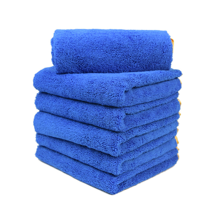 Long/Short Hair Microfiber Towel (16"x24", 380GSM, Pack of 6) - CarCarez Auto Detailing Products and Car Wash Supplies